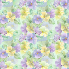 Obraz premium Floral variety color, form natural, seamless fabric pattern.
