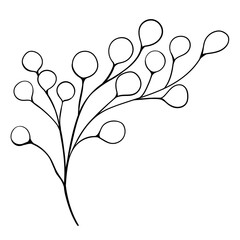 Hand drawn simple flower outline