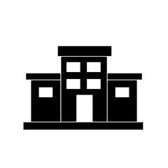 Residential building icon. vector flat black simple illustration on white background..eps
