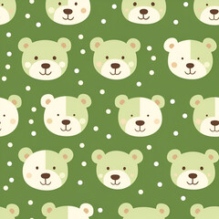 Fototapeta premium Cute Abstract Pattern Background with Teddy Bears