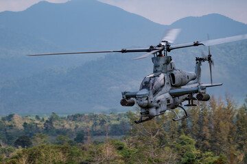 helicopter in flight © Natthapoom