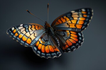 Obraz premium Close-up of a Vibrant Butterfly with Intricate Wings