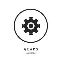 Logo vector design for business. Gears logos.