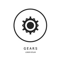 Logo vector design for business. Gears logos.