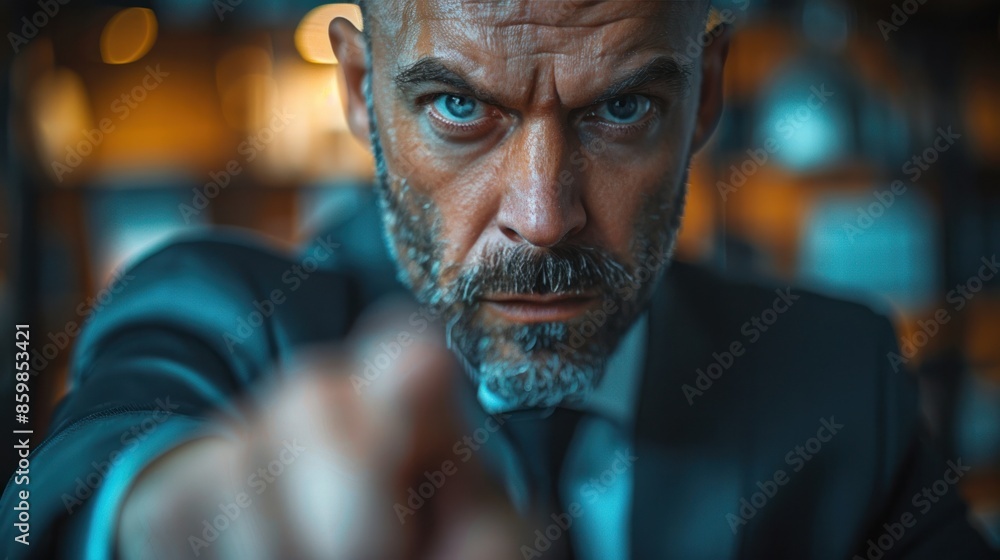Aufkleber a crypto trader investor broker holds his finger on the buy or sell button while executing a financi