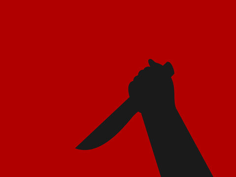 flat design murder vector illustration