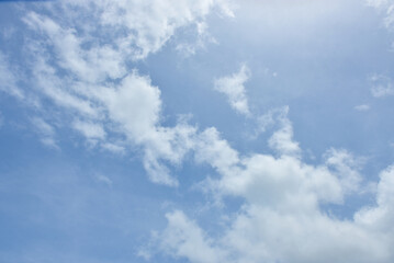 Obraz premium Pastel Colorful sky and cloud white. Beautiful afternoon bule sky and cloud white. 