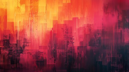 Fototapeta premium A digital abstract wallpaper with pixelated patterns and glitch effects, giving a modern and edgy vibe