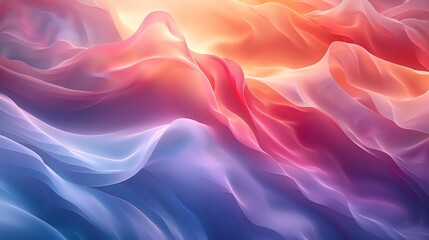 Fototapeta premium A serene abstract wallpaper with smooth gradients and soft transitions between colors, evoking a sense of calm and relaxation