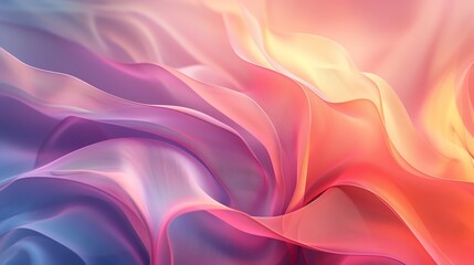 Obraz premium A serene abstract wallpaper with smooth gradients and soft transitions between colors, evoking a sense of calm and relaxation