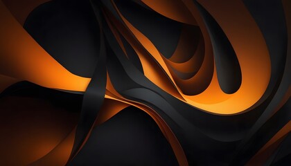 Chiaroscuro Orange Abstract Background - Generative AI