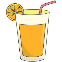 Summer Beach Element with Flat Cartoon Design. Isolated on White Background