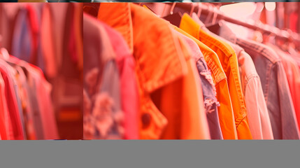 beautiful clothes in modern fashion shop : Generative AI