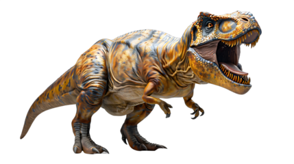 shooting dinosaur on white background