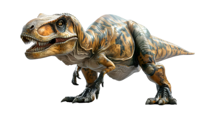 shooting dinosaur on white background