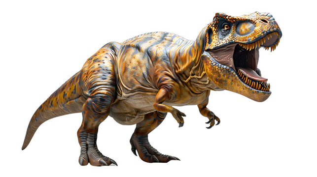 shooting dinosaur on white background