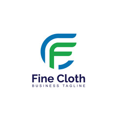 Fototapeta premium Fine Cloth CF Letter Logo Design 03