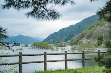 福島　秋元湖展望台