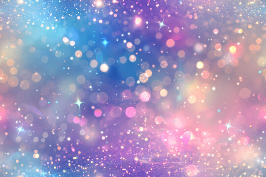 Cute abstract glitter pattern with pastel colors. invitations, textiles, fabric. princesses and fairy tales