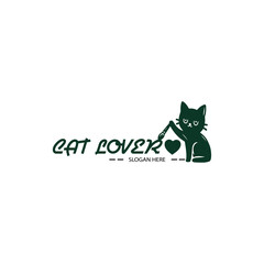 Cat logo and t-shirt design, any brand design, vector illustration file.