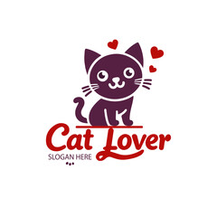Cat logo and t-shirt design, any brand design, vector illustration file.