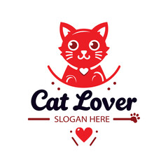 Cat logo and t-shirt design, any brand design, vector illustration file.
