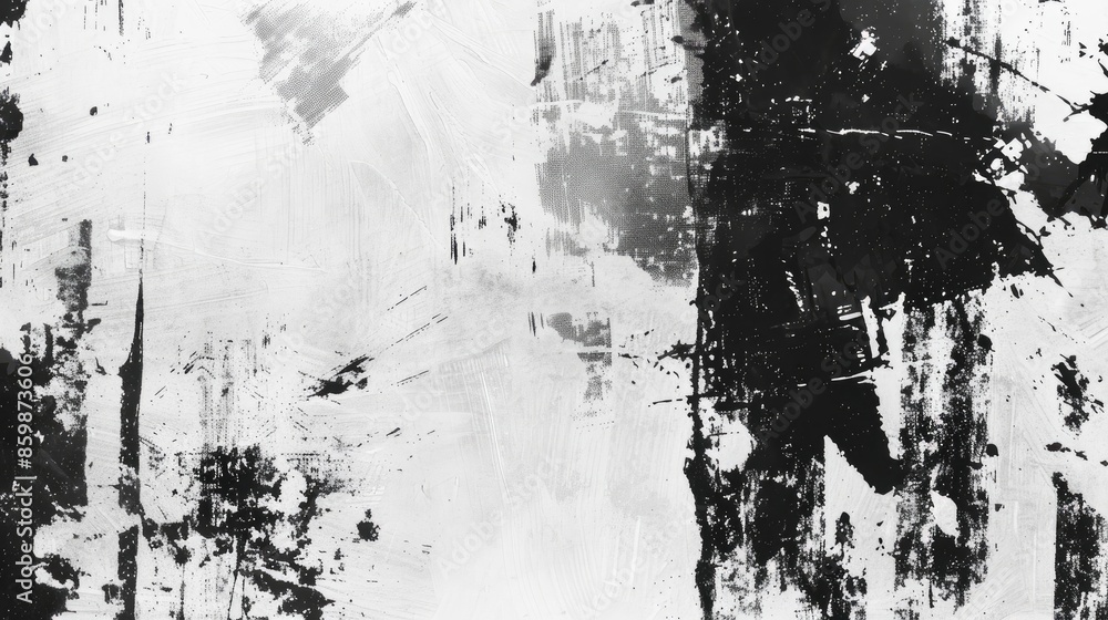 Poster create distressed effect with grunge texture in black and white for abstract sketch overlay