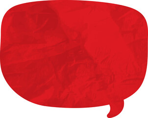 old grunge paper speech bubble, wrinkled element