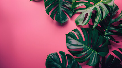 monstera leaf background illustration
