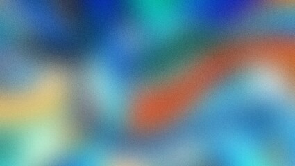 Grainy background, noisy banner backdrop, orange blue yellow color gradient abstract poster header cover design, abstract retro colors grungy texture gradient template