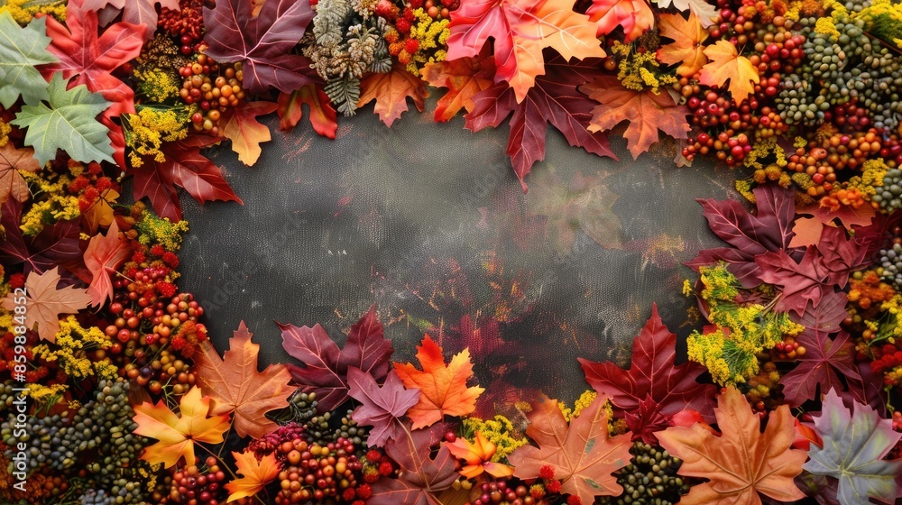 Poster fall foliage display with room for text