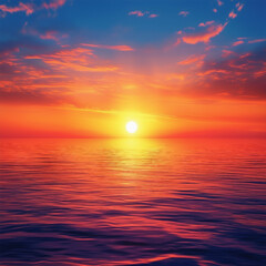 Fototapeta premium beautiful sunset scenery illustration background