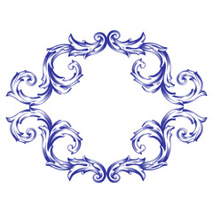 Vintage Ornament. Border ornament. Suitable for wedding invitation cards
