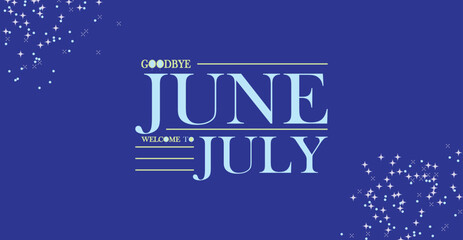 Seasonal change from June to July, showcasing vibrant colors of nature as flowers blossom and leaves turn lush