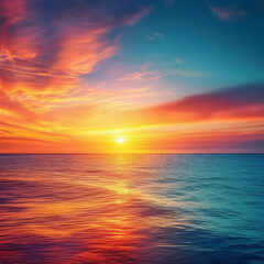 Fototapeta premium beautiful sunset scenery illustration background