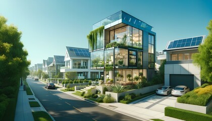Obraz premium Luxury Residential Architecture: New Houses and Homes in Real Estate with Stunning Exterior Building Designs,House, Home, Building, Architecture, Exterior, Houses, Residential, Real Estate, New, Luxur