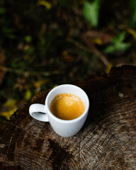 Espresso on the trunk.