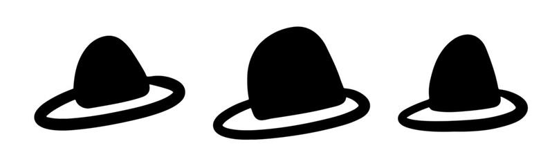 set of hats silhouett vector