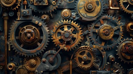 Explore the idea of time as a code to unlock hidden dimensions or secrets within the surreal landscape surrounding the clock.