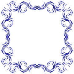 Corner Frame Vintage . Suitable for wedding invitation cards