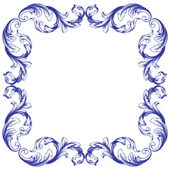 Corner Frame Vintage . Suitable for wedding invitation cards