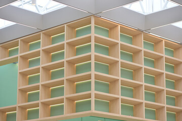 The locker is wooden with a green background