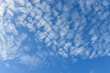 Blue sky white cloud white background. Beautiful sky and clouds in the afternoon.