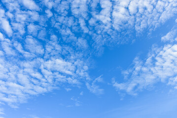 Blue sky white cloud white background. Beautiful sky and clouds in the afternoon.