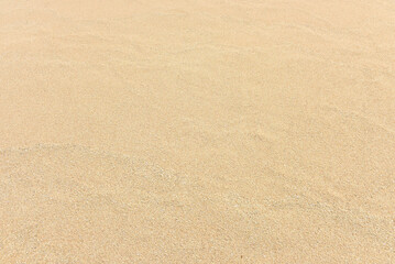 Beach waves of the sea on the sandy beach season Summer on top view background . 