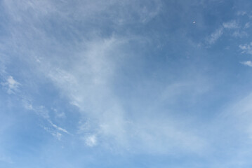 Blue sky white cloud white background. Beautiful sky and clouds in the afternoon.