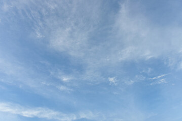 Blue sky white cloud white background. Beautiful sky and clouds in the afternoon.