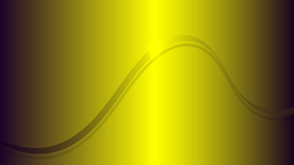 Abstract ribbon lines elements with glowing light effect on yellow background.