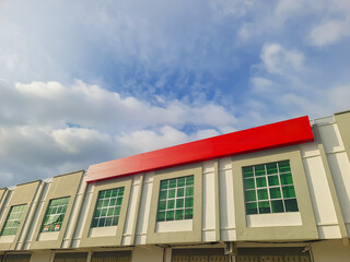 Blank store signage sign design mockup isolated, Clear shop template. Signboard for logo presentation. 