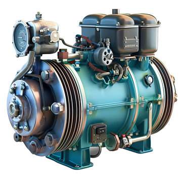 recommend clip art: A compressor engine clipart, engine item, 3D illustration, industrial, isolated on white background